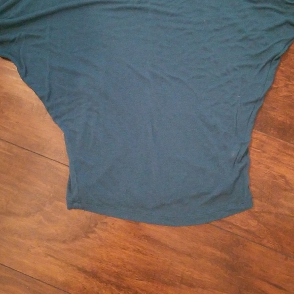 Slouchy 3 quarter sleeve teal shirt - Picture 3 of 3